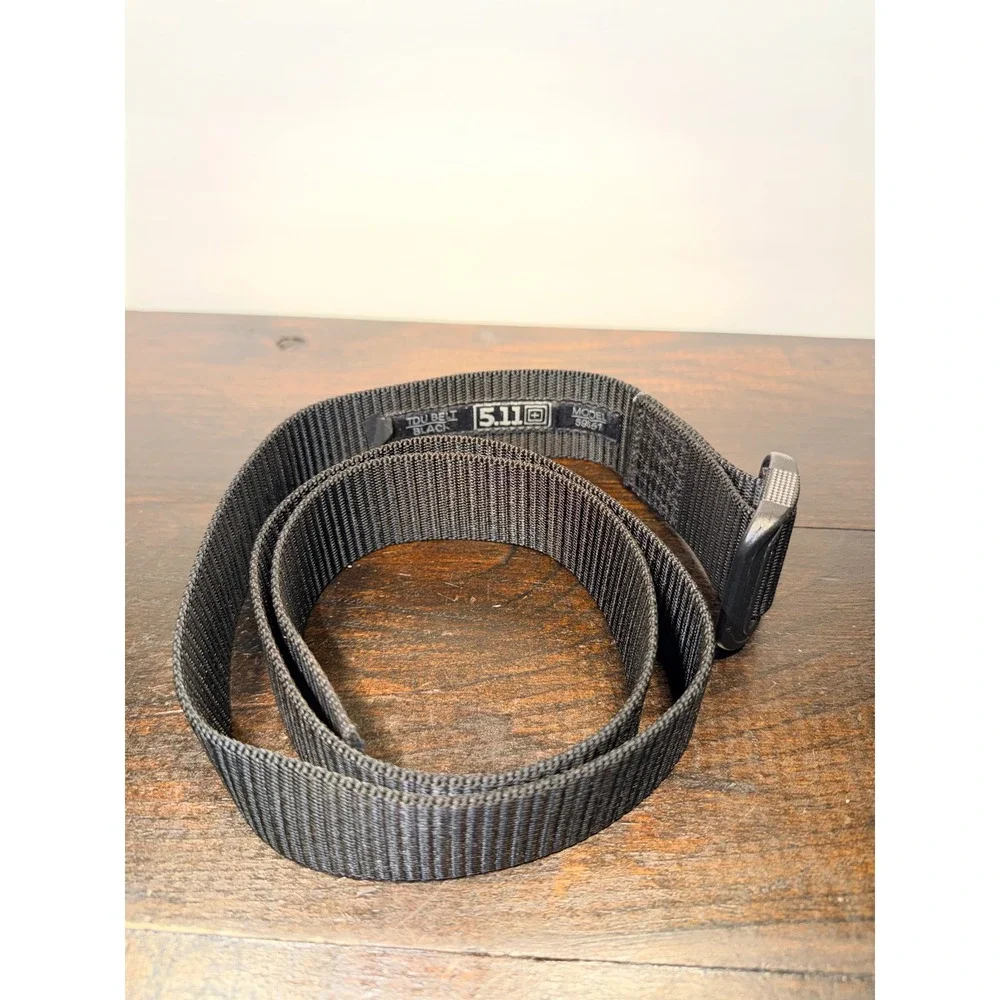 5.11 Tactical TDU Belt Black Nylon Webbing Mens‎ Medium 32-34 Model 59551